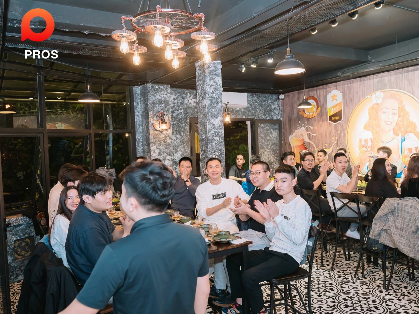The party atmosphere was one of joy and relaxation